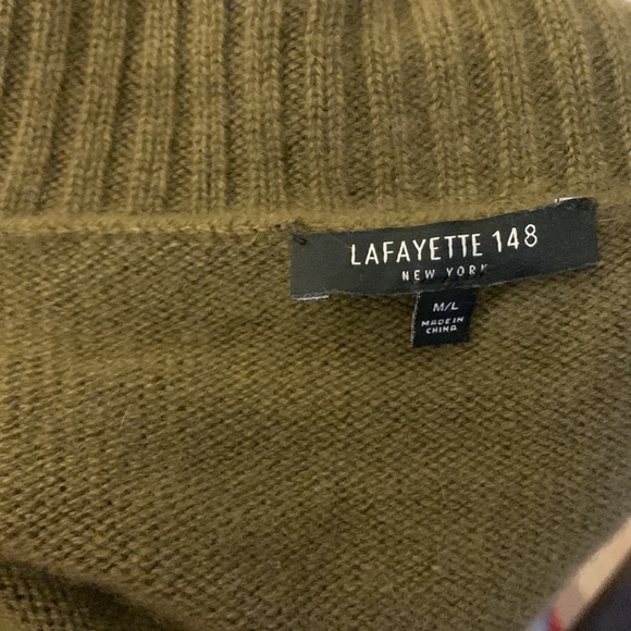 Lafayette 148 New York Turtleneck Sweater in Green Knit - PRELOVED - Picture 11 of 17